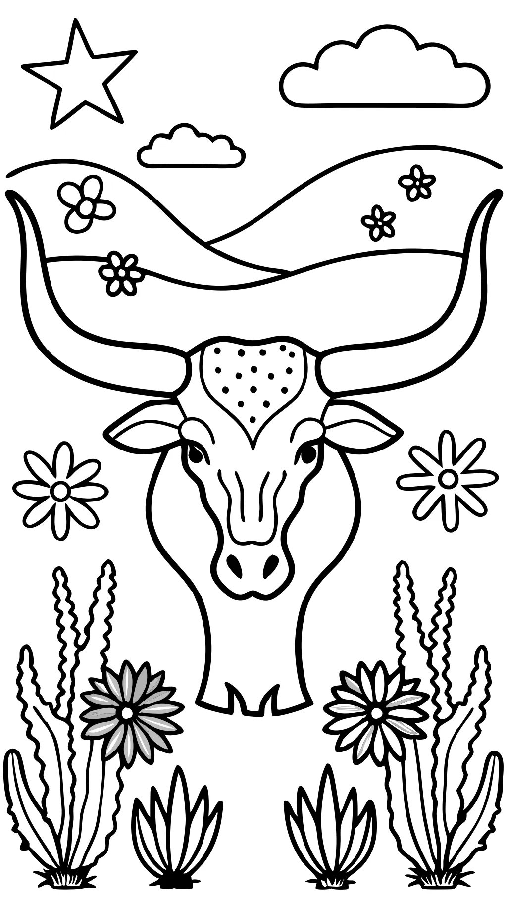 coloring pages of texas longhorn